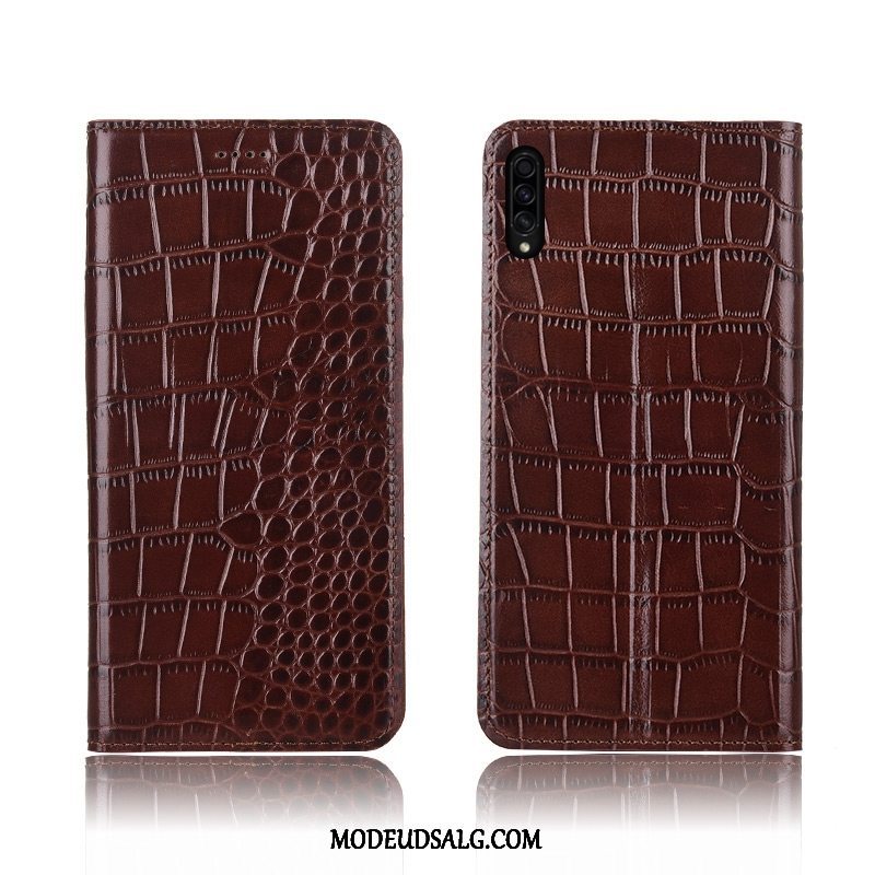 Samsung Galaxy A30s Etui Silikone Krokodille Trendy Nubuck Lædertaske