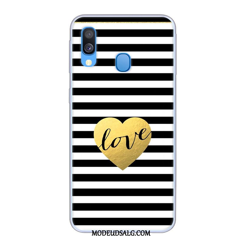 Samsung Galaxy A40 Etui Anti-fald Blå Beskyttelse Cover Cartoon