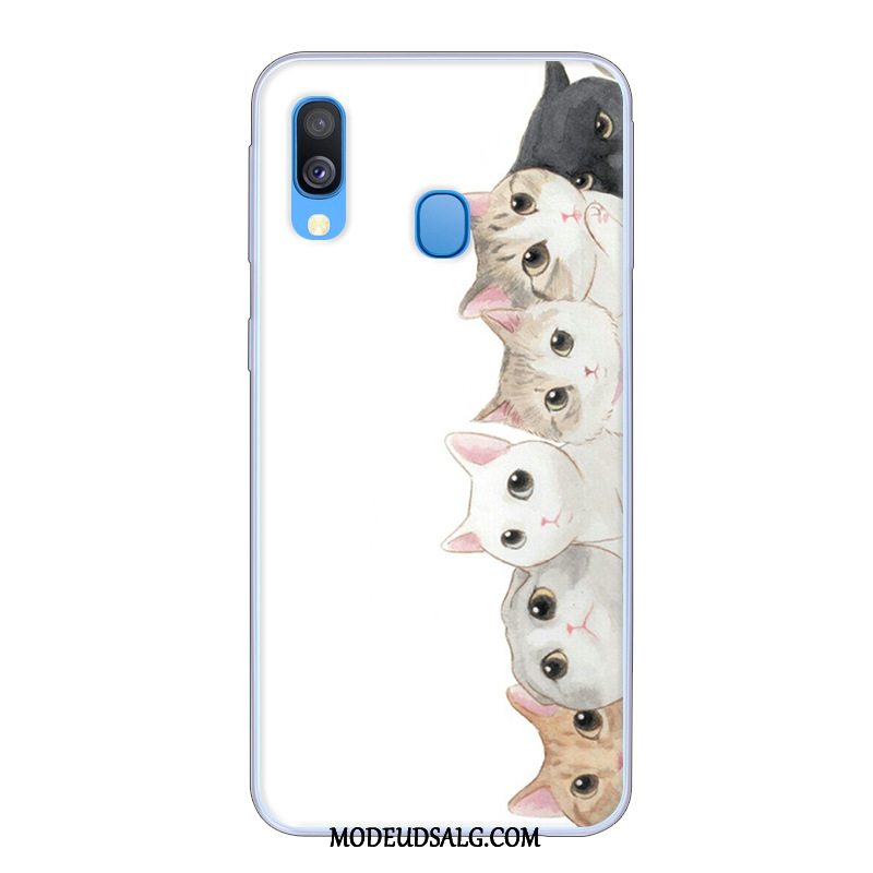 Samsung Galaxy A40 Etui Anti-fald Blå Beskyttelse Cover Cartoon