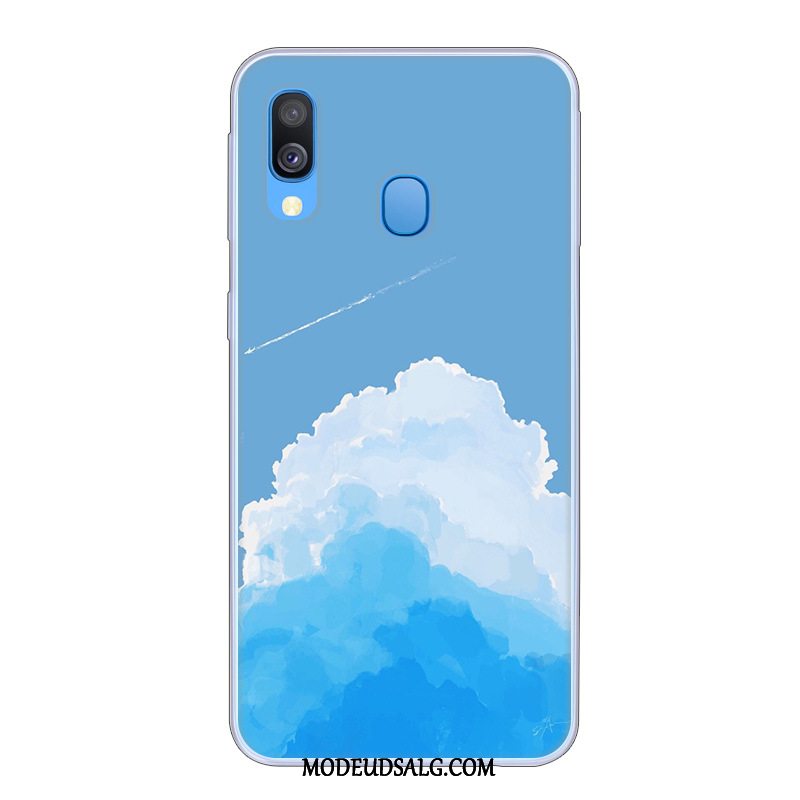 Samsung Galaxy A40 Etui Anti-fald Blå Beskyttelse Cover Cartoon