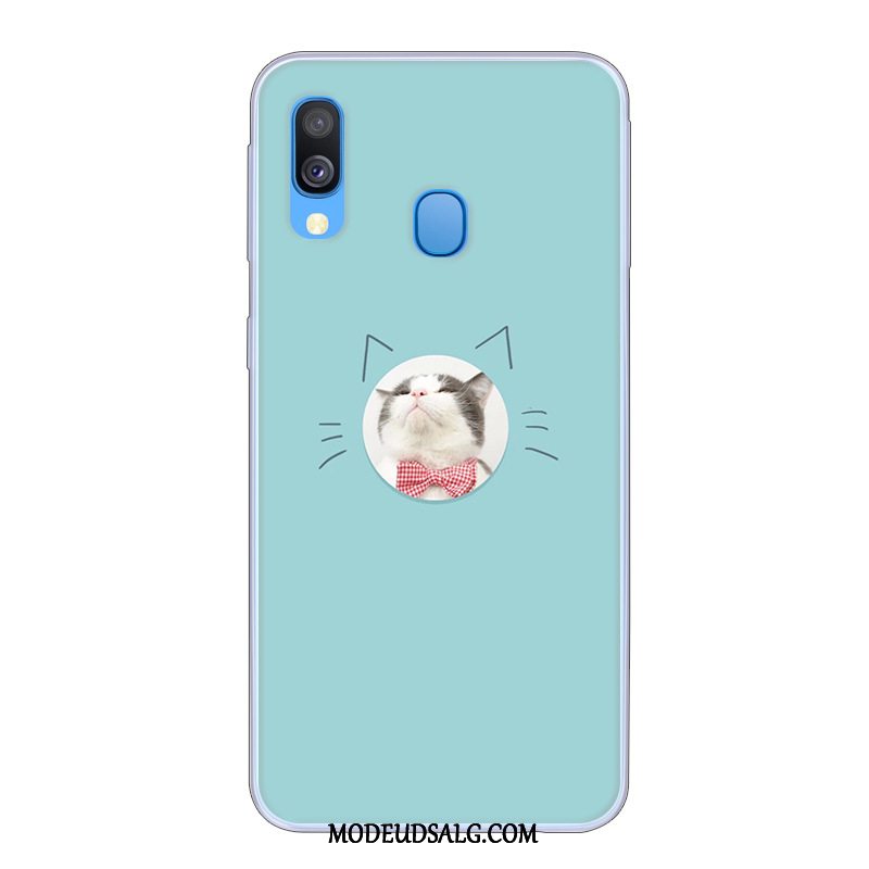 Samsung Galaxy A40 Etui Anti-fald Blå Beskyttelse Cover Cartoon