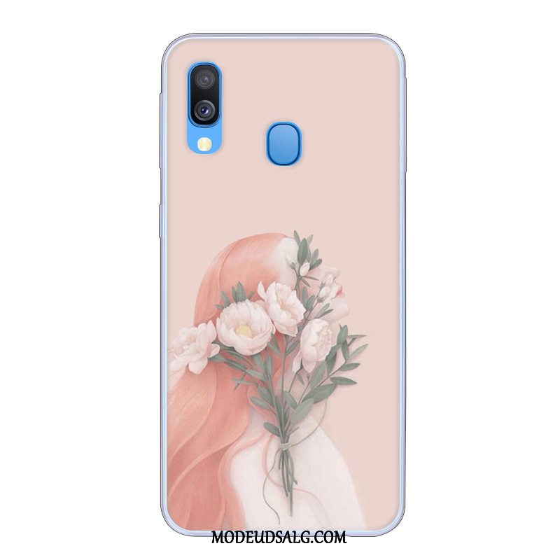 Samsung Galaxy A40 Etui Anti-fald Blå Beskyttelse Cover Cartoon