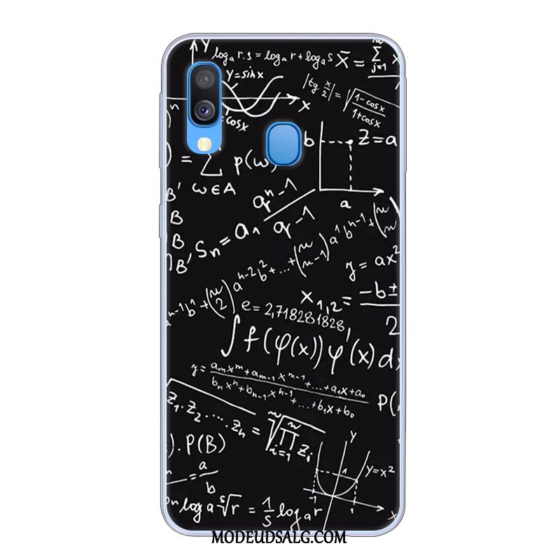 Samsung Galaxy A40 Etui Anti-fald Trend Cover Kreativ Sort