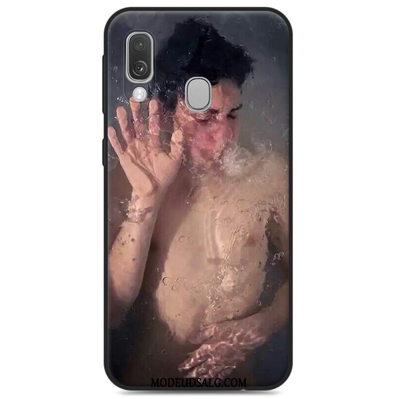 Samsung Galaxy A40 Etui Cartoon Grå Af Personlighed Cover Beskyttelse