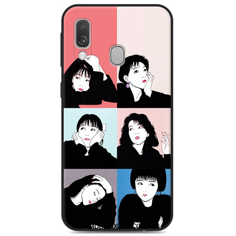 Samsung Galaxy A40 Etui Cartoon Grå Af Personlighed Cover Beskyttelse