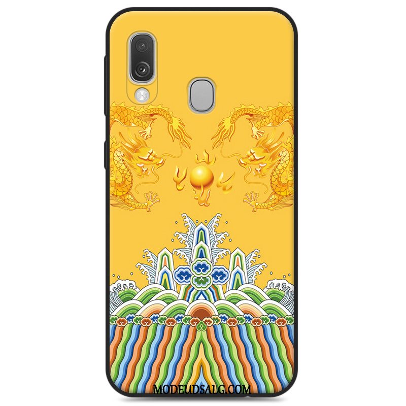 Samsung Galaxy A40 Etui Cartoon Grå Af Personlighed Cover Beskyttelse