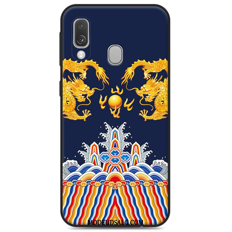 Samsung Galaxy A40 Etui Cartoon Grå Af Personlighed Cover Beskyttelse