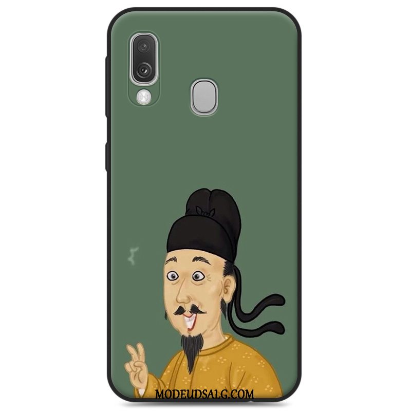 Samsung Galaxy A40 Etui Cartoon Grå Af Personlighed Cover Beskyttelse