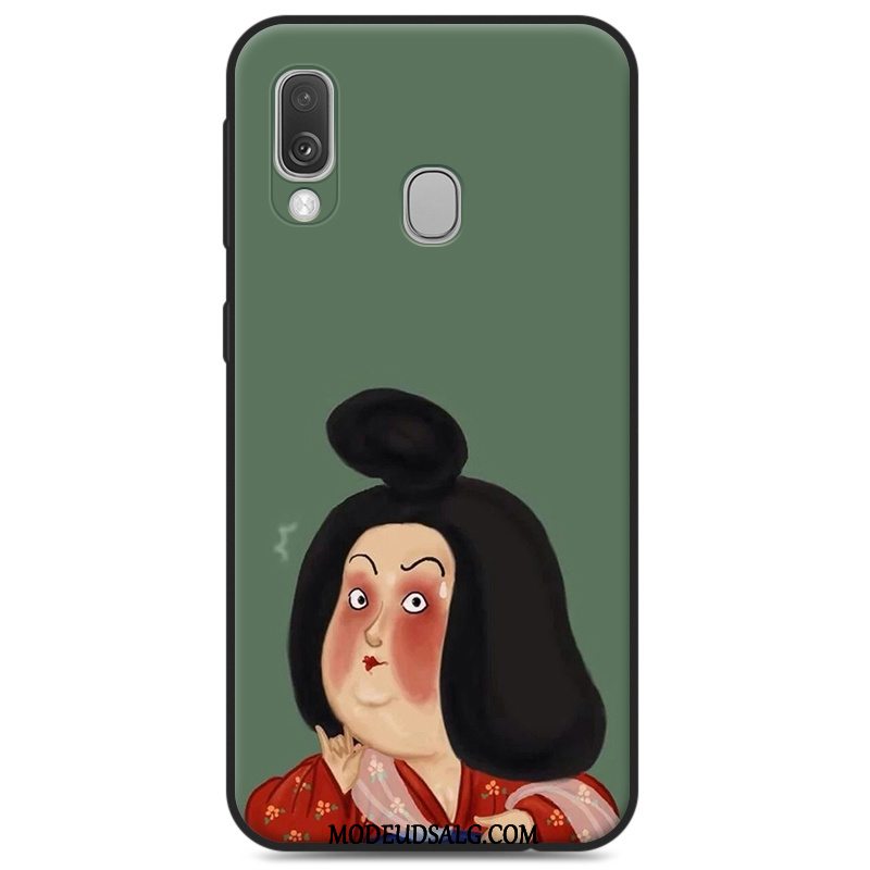 Samsung Galaxy A40 Etui Cartoon Grå Af Personlighed Cover Beskyttelse