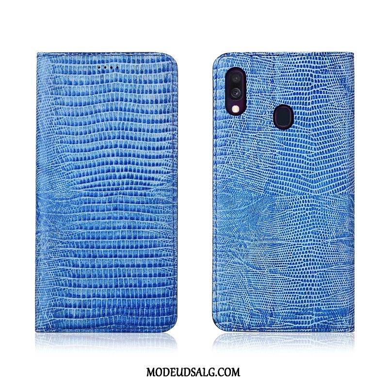 Samsung Galaxy A40 Etui / Cover Anti-fald Alt Inklusive Ægte Læder Blød