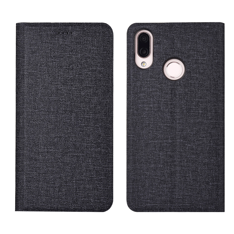 Samsung Galaxy A40 Etui / Cover Folio Blå Lædertaske Alt Inklusive