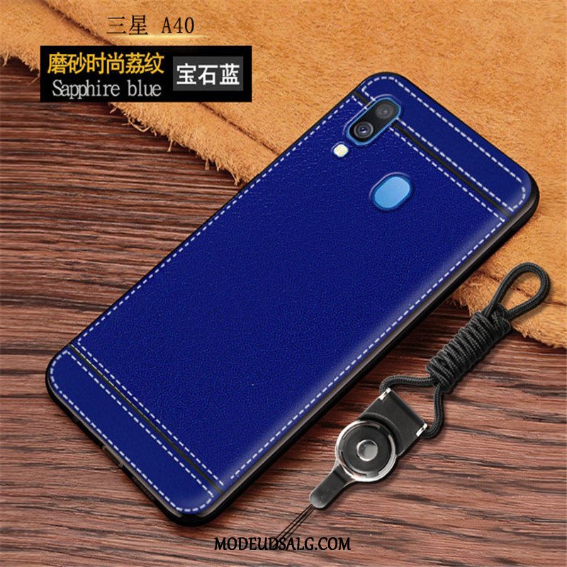 Samsung Galaxy A40 Etui / Cover Lyserød Simple Trend Hængende Ornamenter Litchi