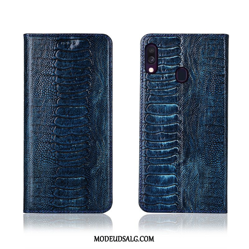 Samsung Galaxy A40 Etui / Cover Ny Anti-fald Lædertaske Silikone Nubuck