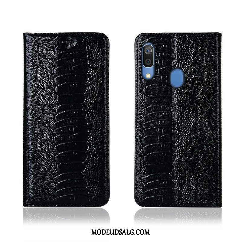 Samsung Galaxy A40 Etui / Cover Ny Anti-fald Lædertaske Silikone Nubuck