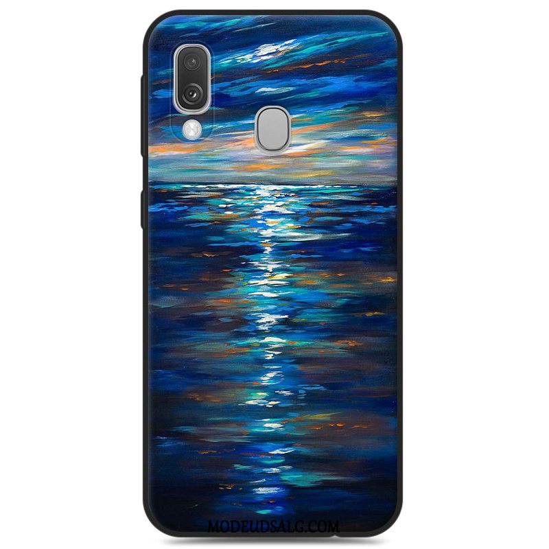 Samsung Galaxy A40 Etui / Cover Silikone Grå Smuk Af Personlighed