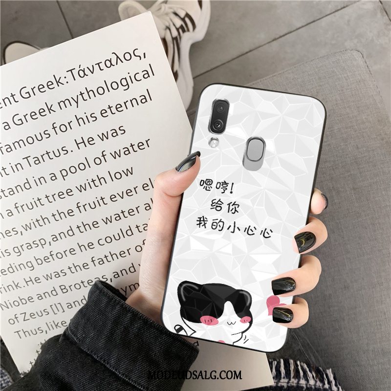 Samsung Galaxy A40 Etui / Cover Sort Silikone Cartoon Elskeren