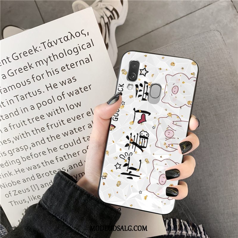 Samsung Galaxy A40 Etui / Cover Sort Silikone Cartoon Elskeren