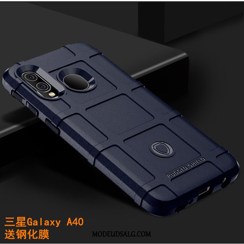 Samsung Galaxy A40 Etui / Cover Tykke Grå Skridsikre Af Personlighed Tre Forsvar