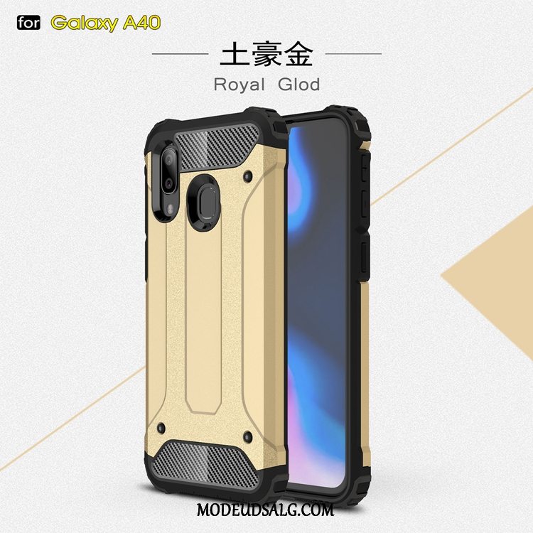 Samsung Galaxy A40 Etui Gasbag Nubuck Anti-fald Alt Inklusive Kreativ