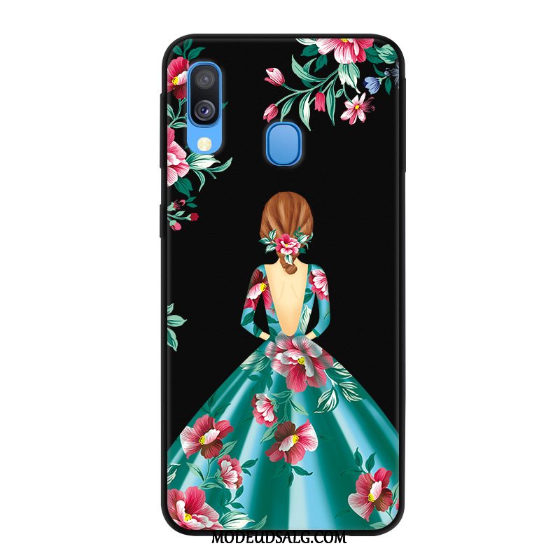 Samsung Galaxy A40 Etui Gaze Sort Cover Anti-fald Af Personlighed