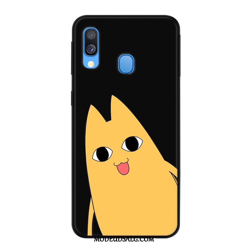 Samsung Galaxy A40 Etui Gaze Sort Cover Anti-fald Af Personlighed