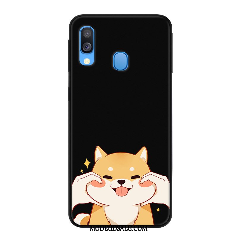 Samsung Galaxy A40 Etui Gaze Sort Cover Anti-fald Af Personlighed