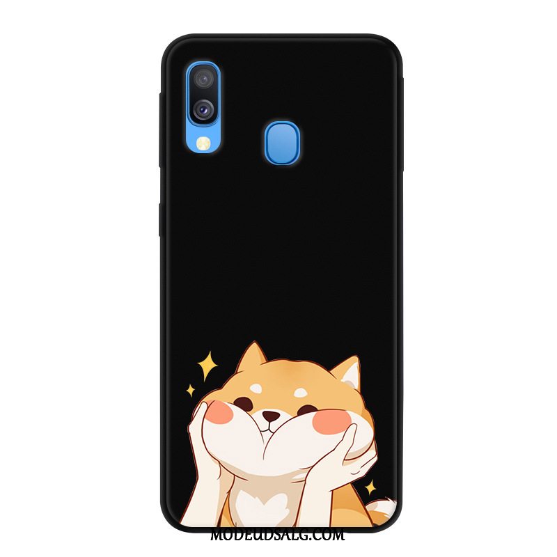 Samsung Galaxy A40 Etui Gaze Sort Cover Anti-fald Af Personlighed