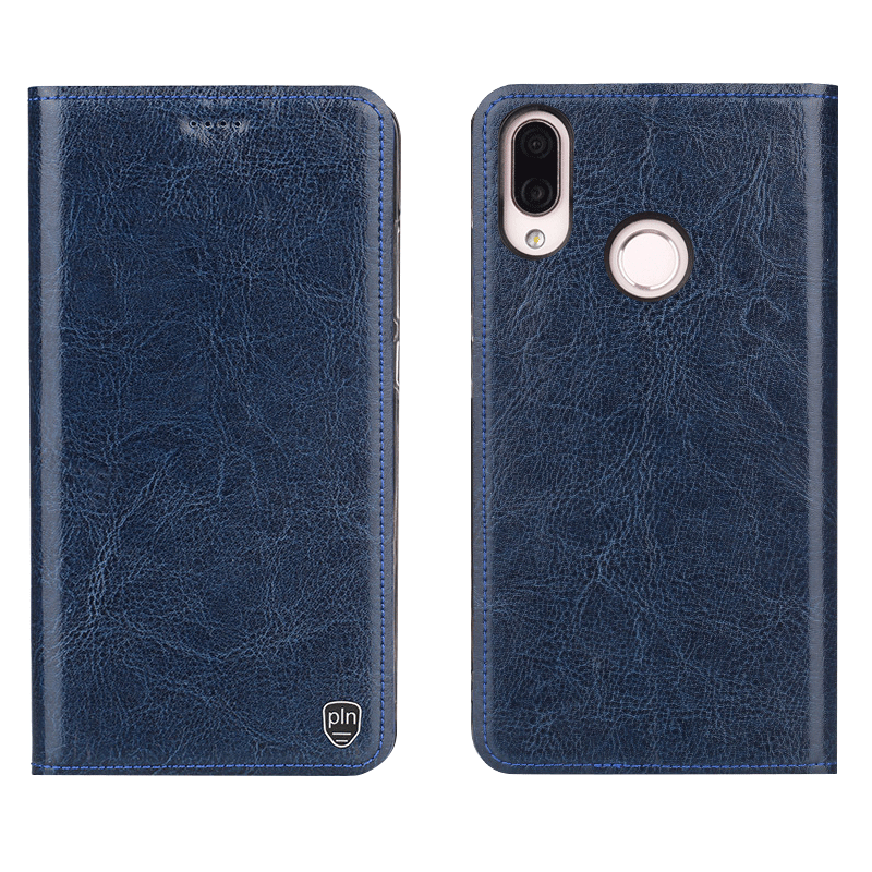 Samsung Galaxy A40 Etui Rød Ægte Læder Cover Alt Inklusive Anti-fald