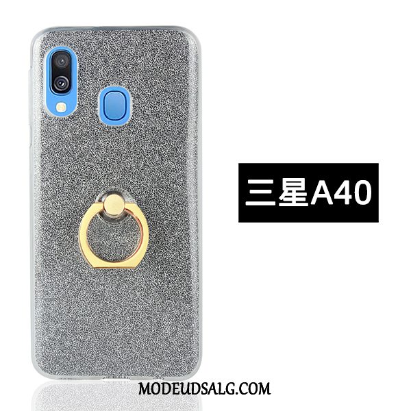 Samsung Galaxy A40 Etui Simple Blød Ring Pulver Guld