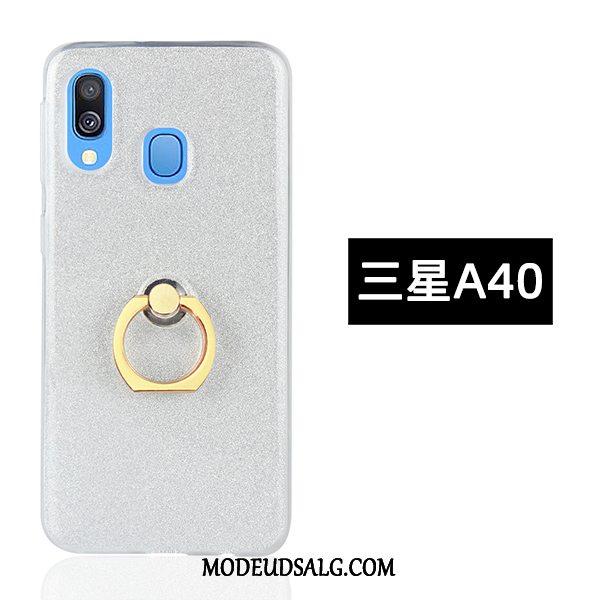 Samsung Galaxy A40 Etui Simple Blød Ring Pulver Guld