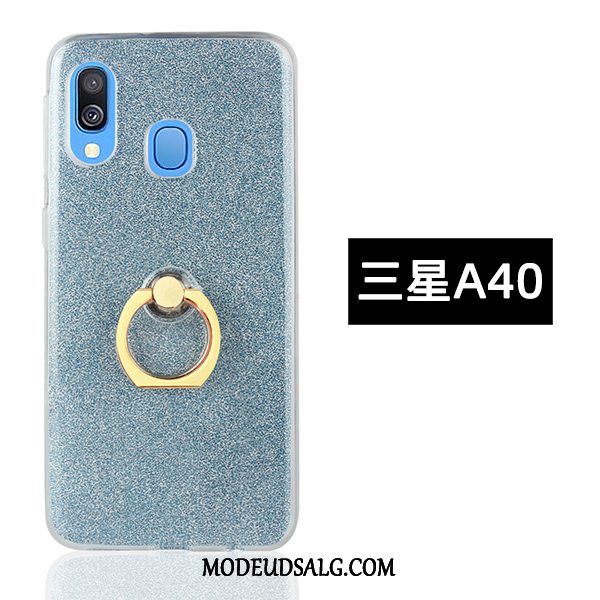 Samsung Galaxy A40 Etui Simple Blød Ring Pulver Guld