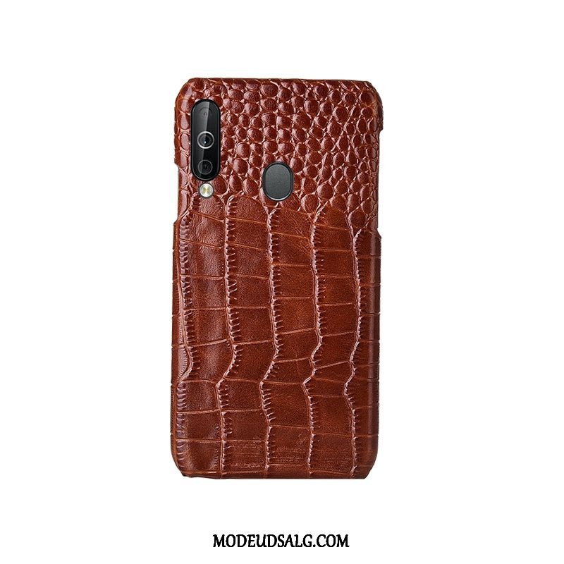 Samsung Galaxy A40s Etui Cover Ægte Læder Luksus Læder Top Mode