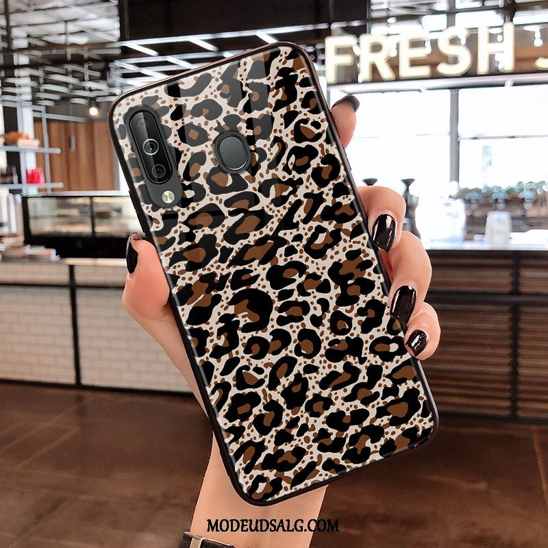 Samsung Galaxy A40s Etui Glas Hængende Ornamenter Leopard Cover Pulver