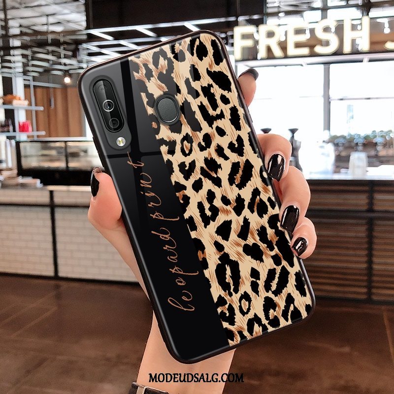 Samsung Galaxy A40s Etui Glas Hængende Ornamenter Leopard Cover Pulver