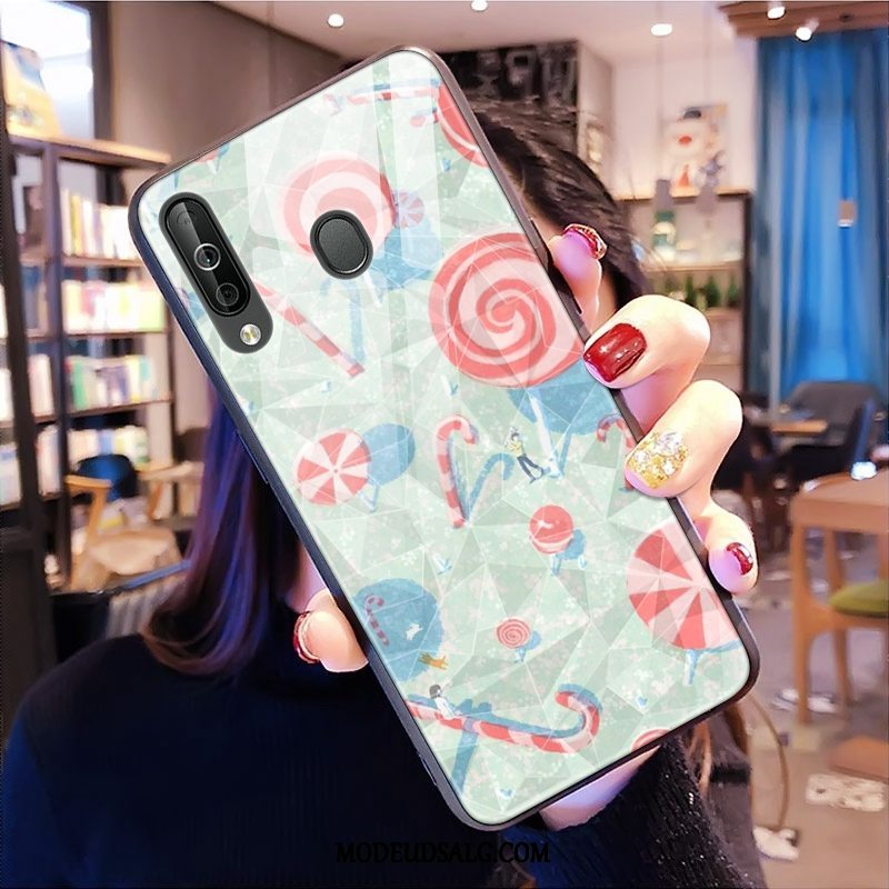 Samsung Galaxy A40s Etui Lille Sektion Rombe Cover Mønster Frisk