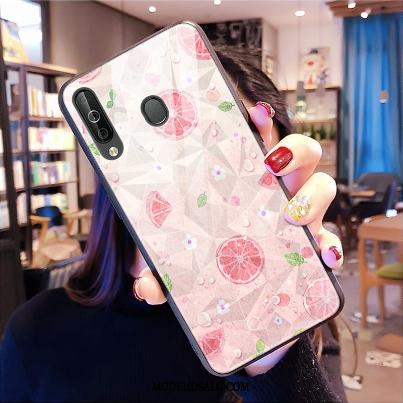 Samsung Galaxy A40s Etui Lille Sektion Rombe Cover Mønster Frisk