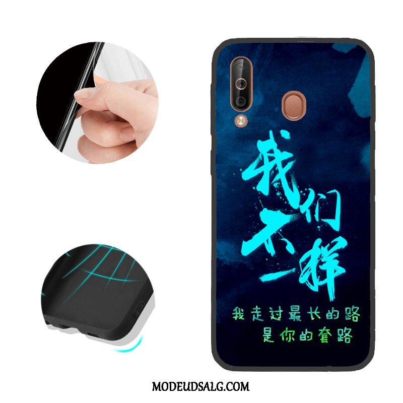 Samsung Galaxy A40s Etui Rød Mønster Cover