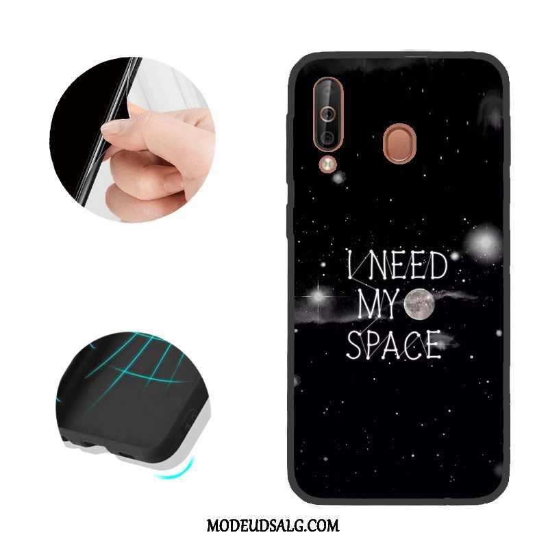 Samsung Galaxy A40s Etui Rød Mønster Cover