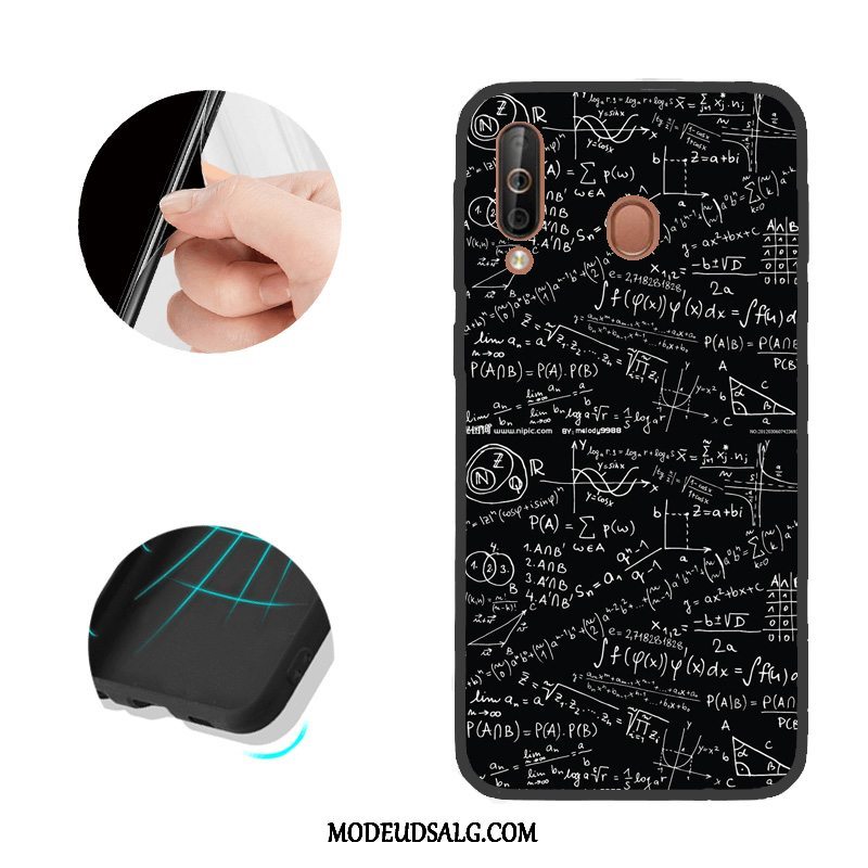 Samsung Galaxy A40s Etui Rød Mønster Cover