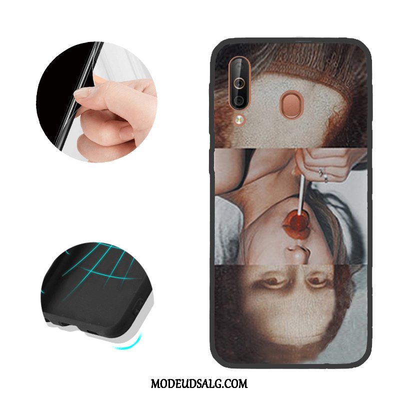 Samsung Galaxy A40s Etui Rød Mønster Cover