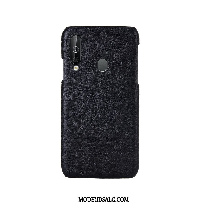 Samsung Galaxy A40s Etui Ægte Læder Fugl Mode Beskyttelse Cover