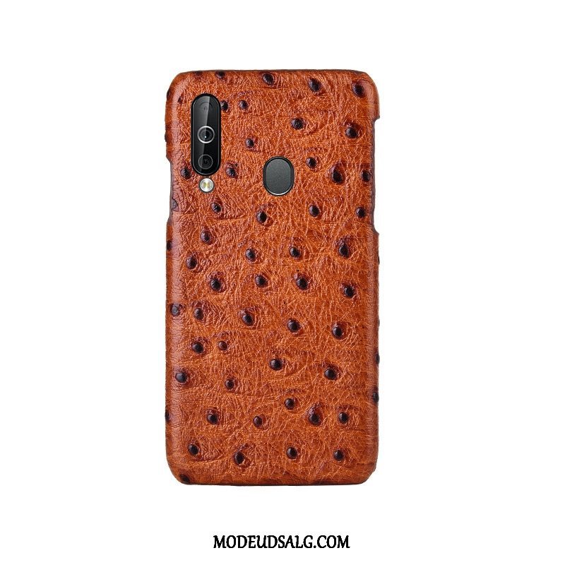 Samsung Galaxy A40s Etui Ægte Læder Fugl Mode Beskyttelse Cover