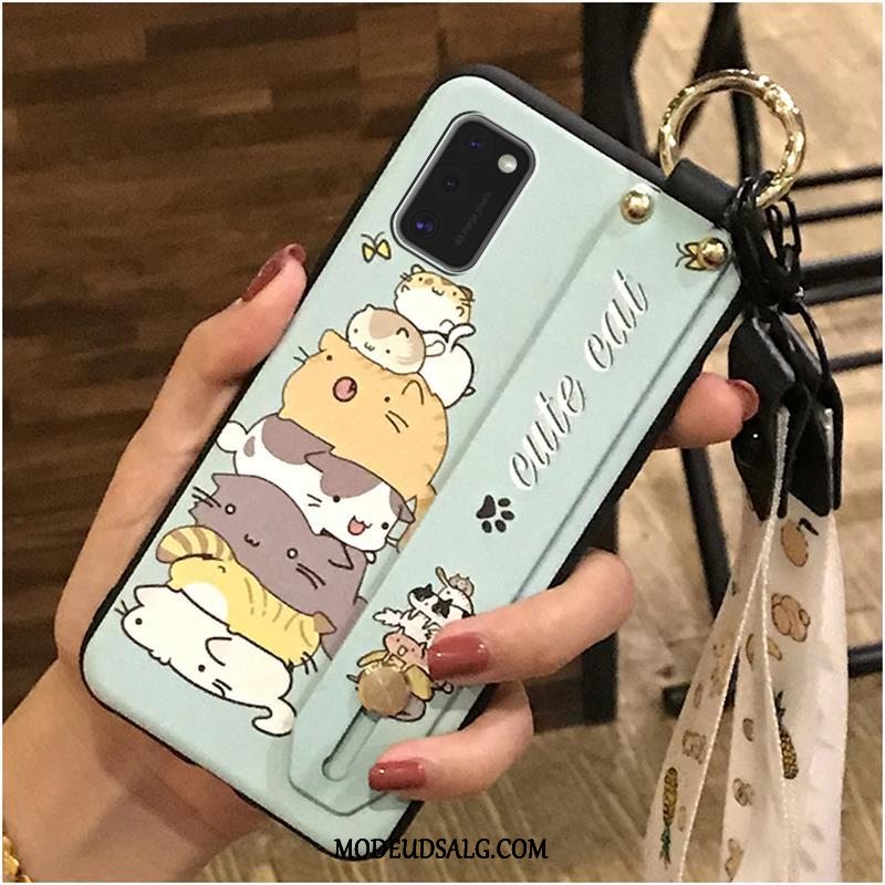 Samsung Galaxy A41 Etui Kreativ Blød Cover Sort Smuk