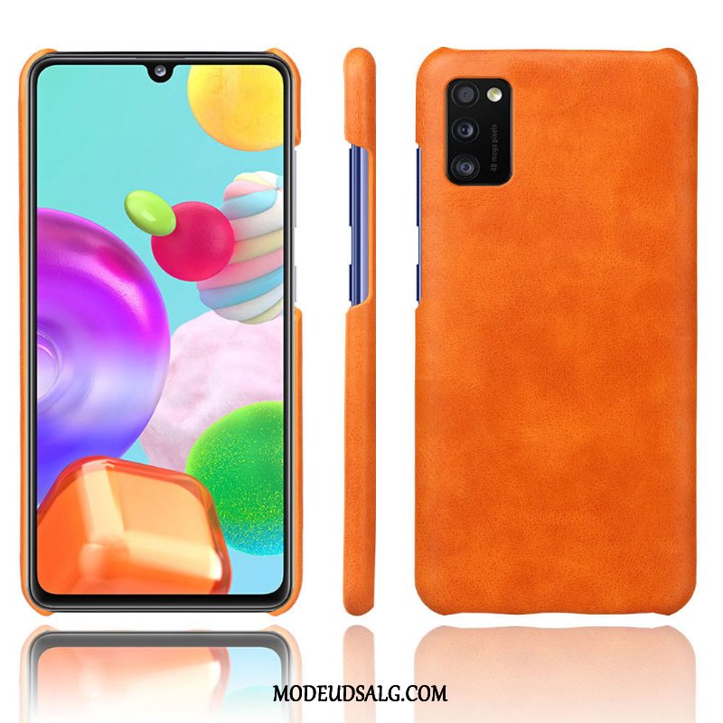 Samsung Galaxy A41 Etui Orange Beskyttelse Læder Tasker Let Tynd