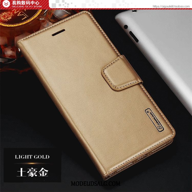 Samsung Galaxy A5 2017 Etui Cover Ægte Læder Beskyttelse Guld Ny