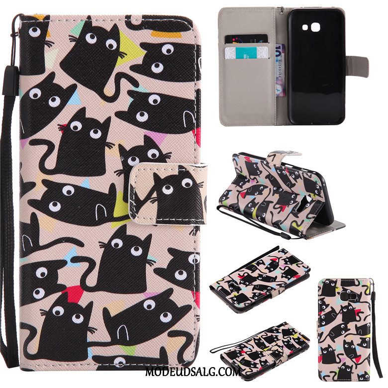 Samsung Galaxy A5 2017 Etui Lædertaske Cover Beskyttelse Silikone Cartoon