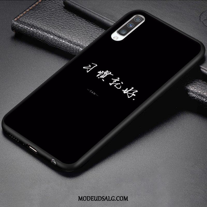 Samsung Galaxy A50 Etui Cartoon Anti-fald Rød Nubuck Silikone