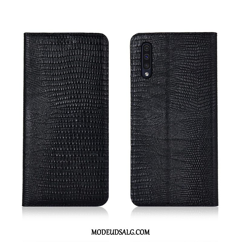 Samsung Galaxy A50 Etui / Cover Blød Clamshell Anti-fald Lædertaske Blå