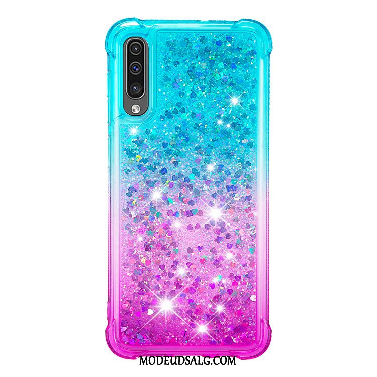 Samsung Galaxy A50 Etui / Cover Lyserød Blå Beskyttelse Blød