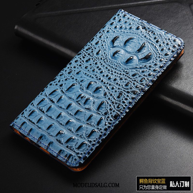 Samsung Galaxy A50 Etui / Cover Mønster Alt Inklusive Sort Krokodille